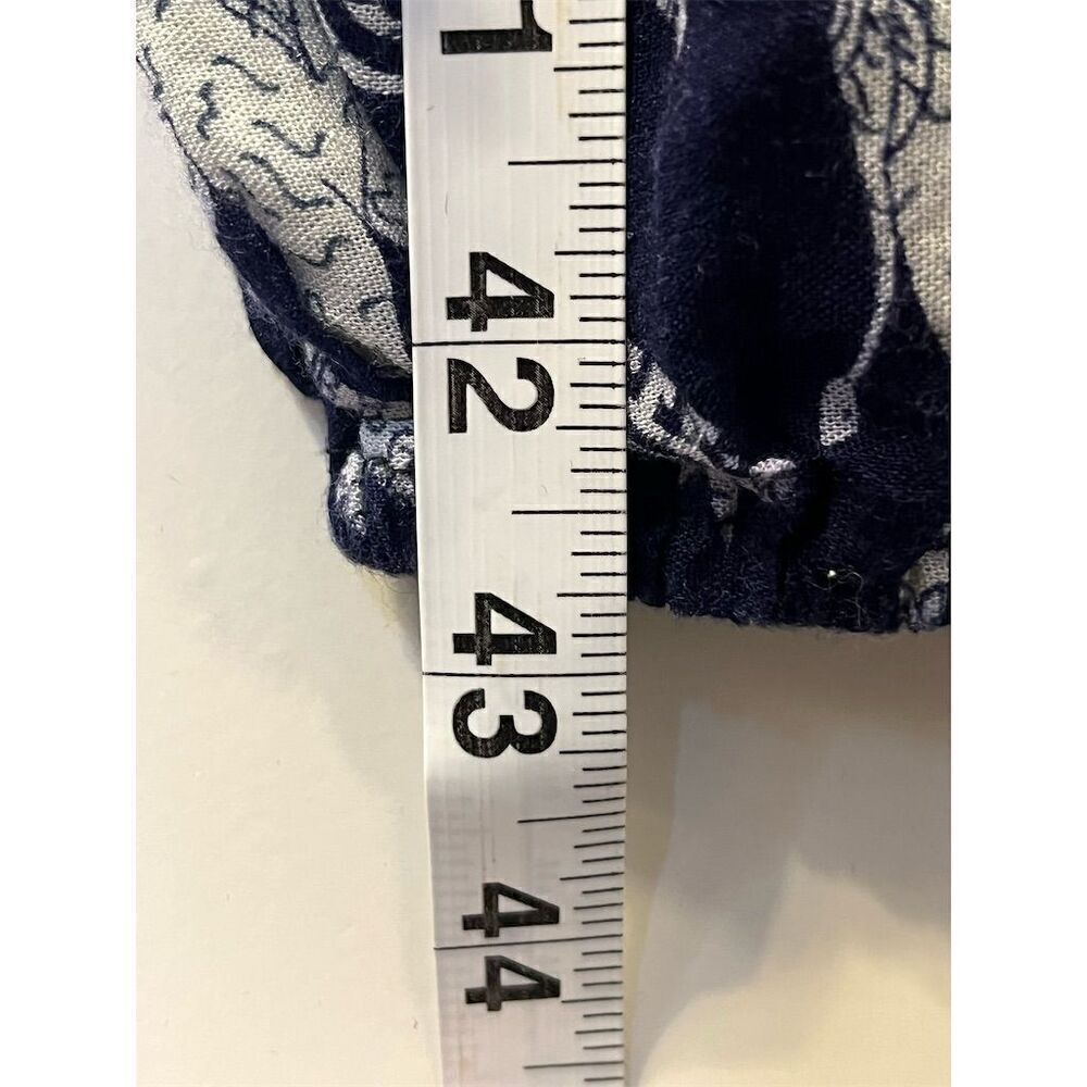 Unisex Harem Pants L Blue Geometric Elephant Bohemian Hippie Tapered Earthy Y2K - Picture 8 of 10